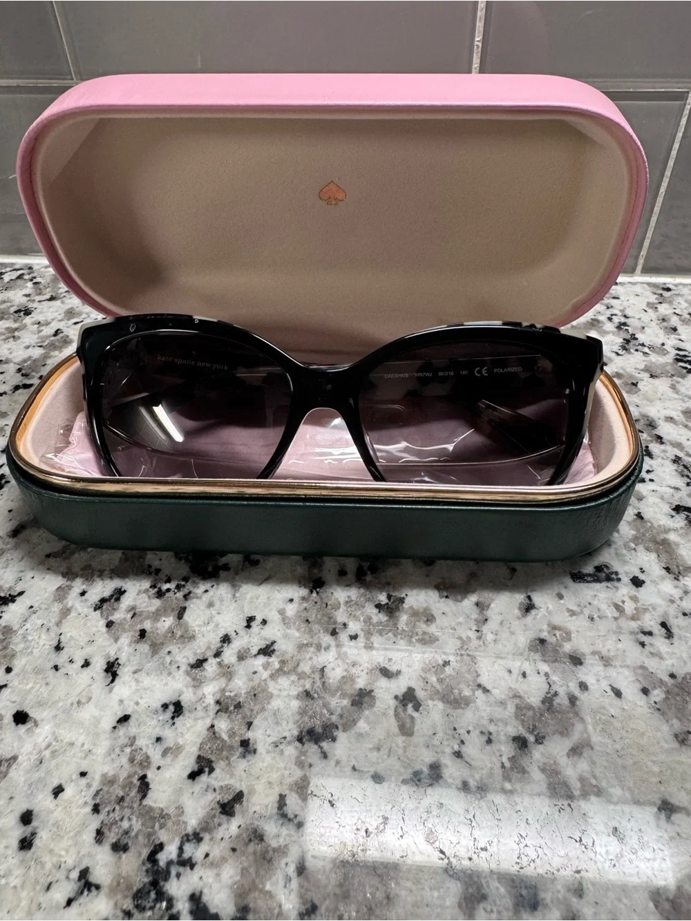 kate spade Black Cat-Eye Sunglasses with Gradient Lenses